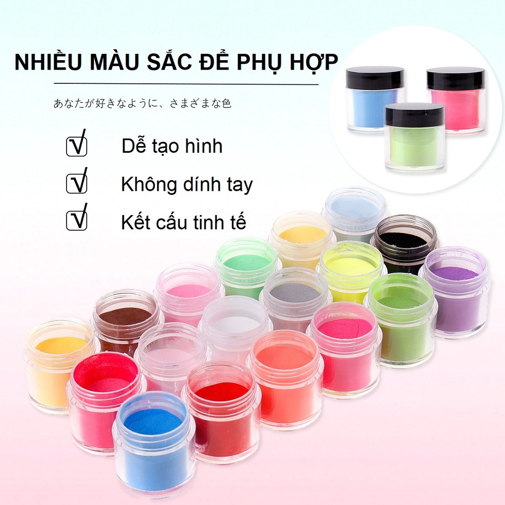 Set 24 Màu Bột Đắp Móng & Bột Làm Hoa