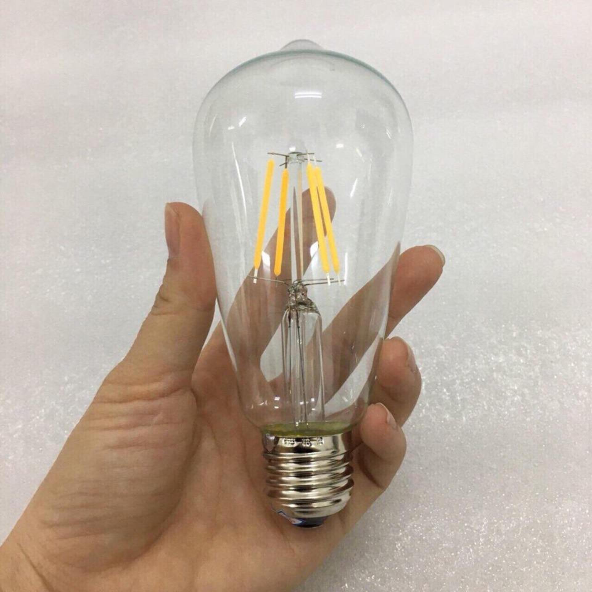 [HCM]Bộ 5 đèn led giả dây tóc Edision ST64 4W ánh sáng vàng