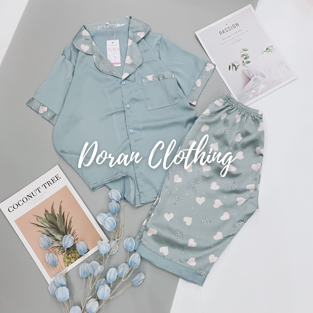 [XẢ KHO] Pijama Đồ Bộ Mặc Nhà Lụa Satin Lửng Mẫu Mới 2021