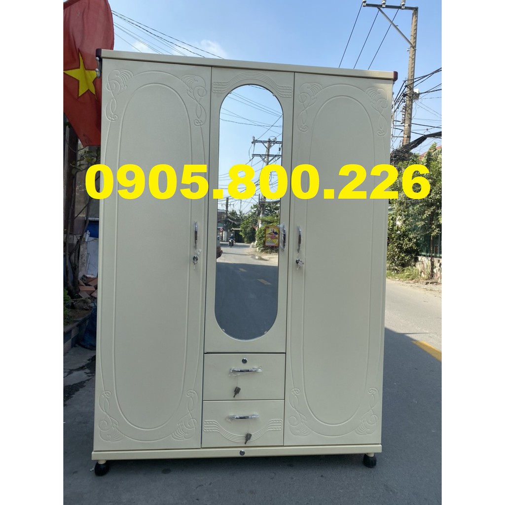 Tủ sắt trung hưng cao cấp 3 cánh