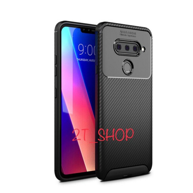 ỐP LƯNG AUTO FOCUS LG V40 NHỰA MỀM, VÂN CARBON