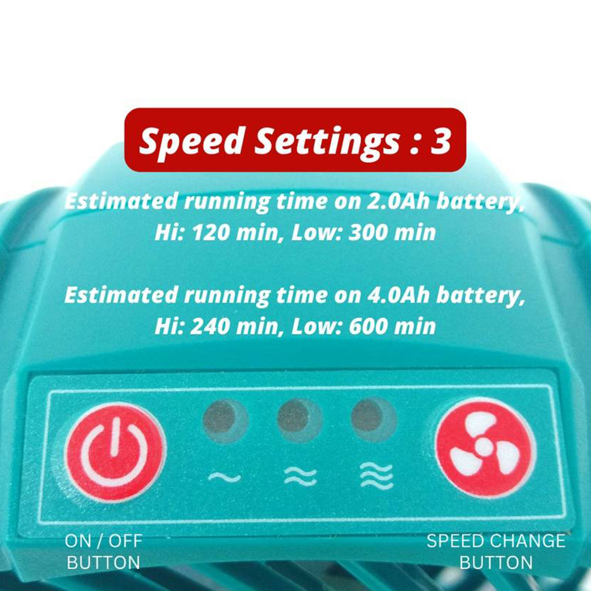Quạt máy dùng pin Lithium 12V TOTAL TFALI1207