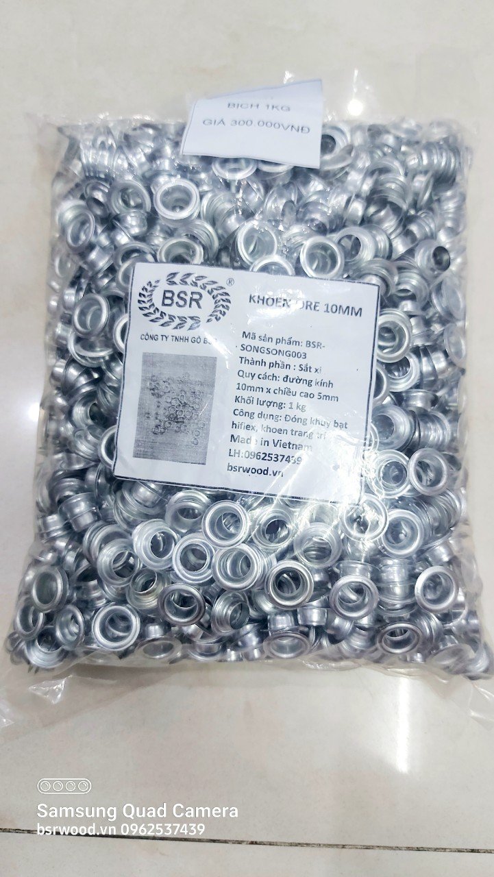 Khoen ore 10mm bằng sắt xi màu bạc,màu vàng bán sỉ 1kg không long đền khuy mắt cáo 10ly đóng bạt quảng cáo, bạt lưới