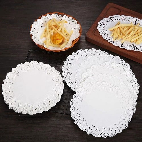 Set 140 tờ giấy thấm dầu tròn hình hoa văn size 21cm - Set 140 giấy nến, giấy lót thấm dầu, giấy lót đĩa thấm hút dầu mỡ