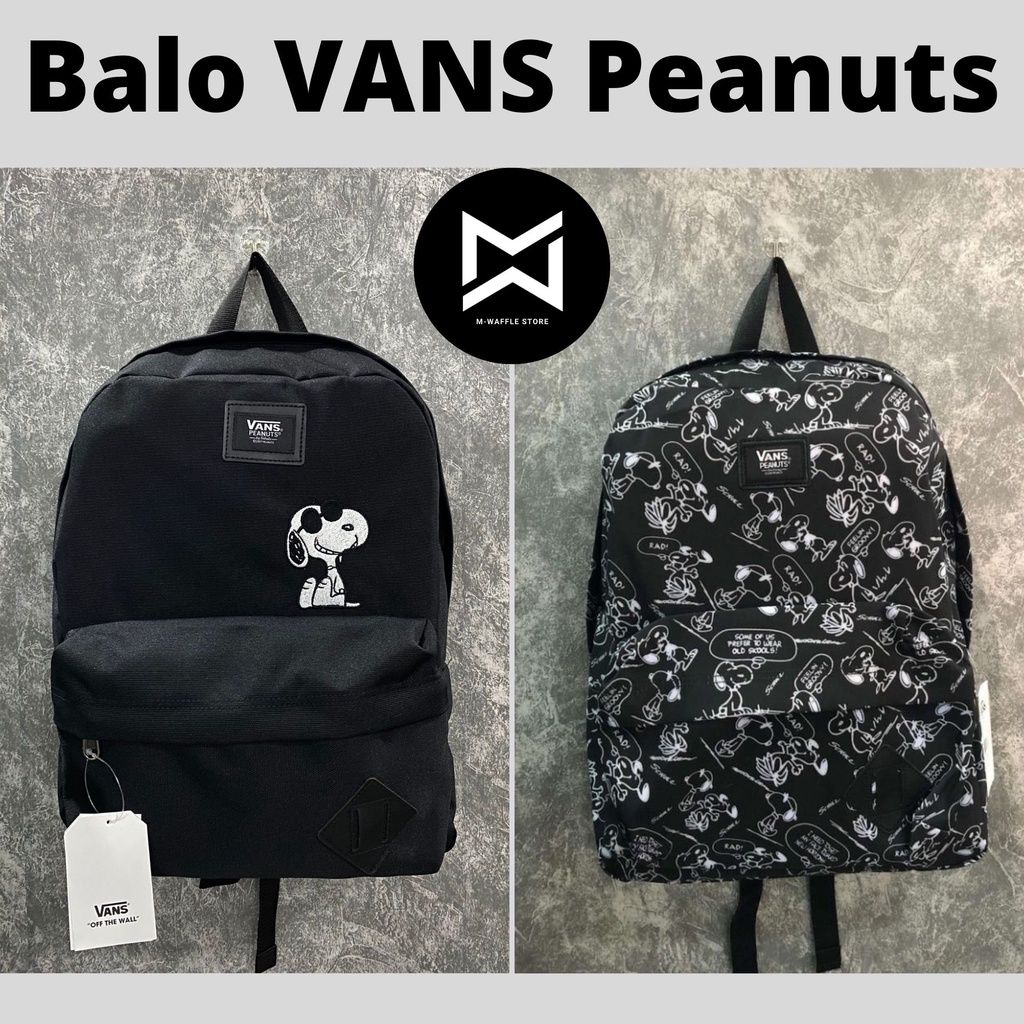 (Chính Hãng) (Tặng Túi Vải) Balo Vans Peanuts (Có Sẵn - Full Tag)