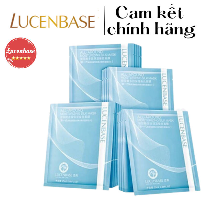 Hộp 10 miếng mặt nạ lụa cấp ẩm,lucenbase chính hãng,20ml