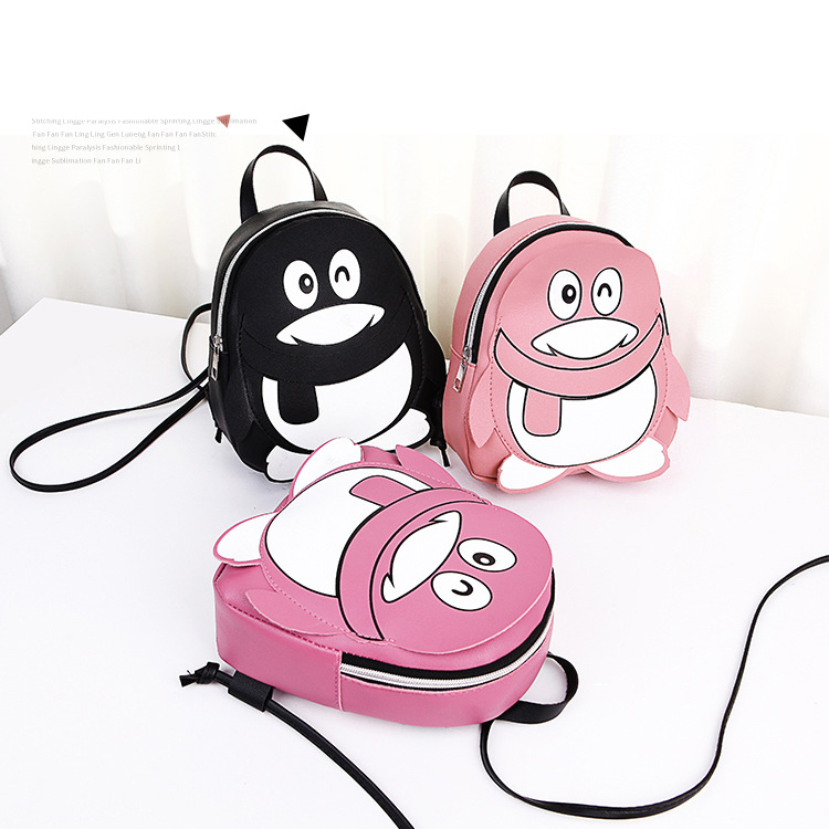 Balo Giả Da Chim Cánh Cụt BL25 Đen