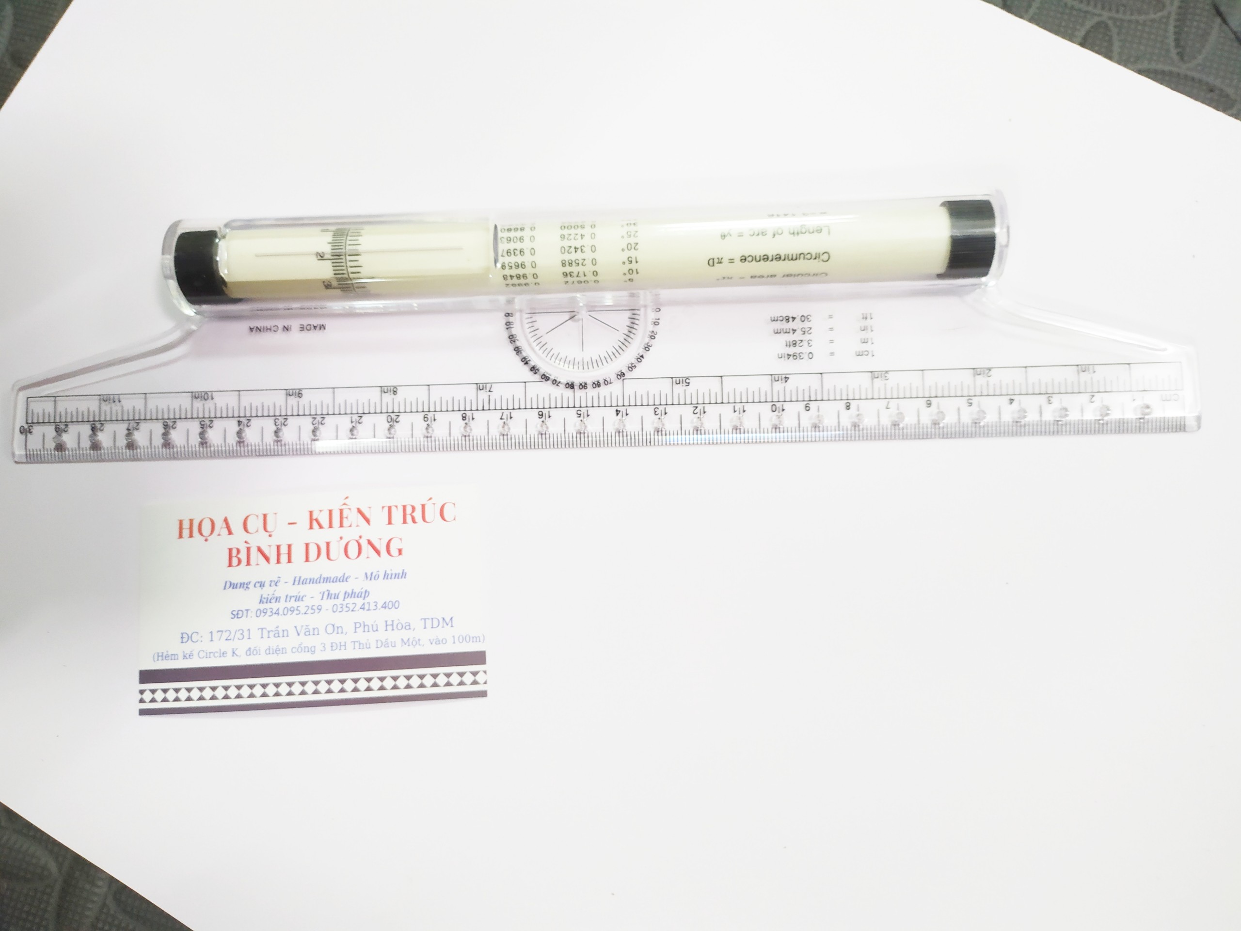 Thước vẽ kỹ thuật, thước lăn, rolling ruller 20cm, 30cm