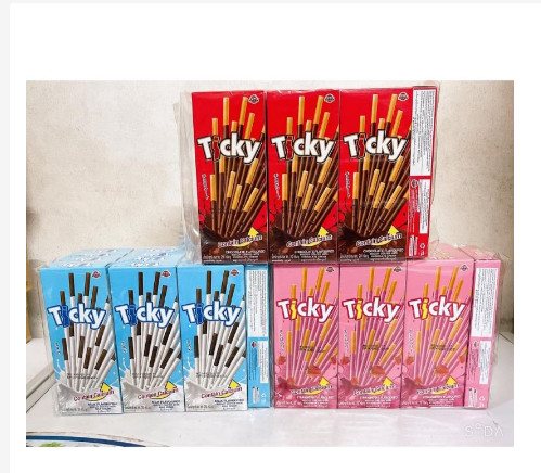 Bánh que Ticky Socola Sữa Thái Lan (hộp 20g/ 6que) siêu ngon vị socola
