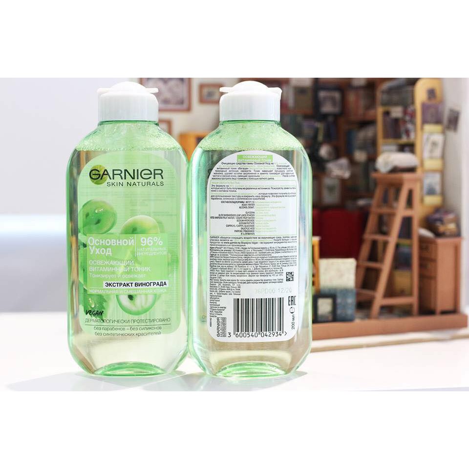 Nước Hoa Hồng GARNIER Nho Xanh 200ml