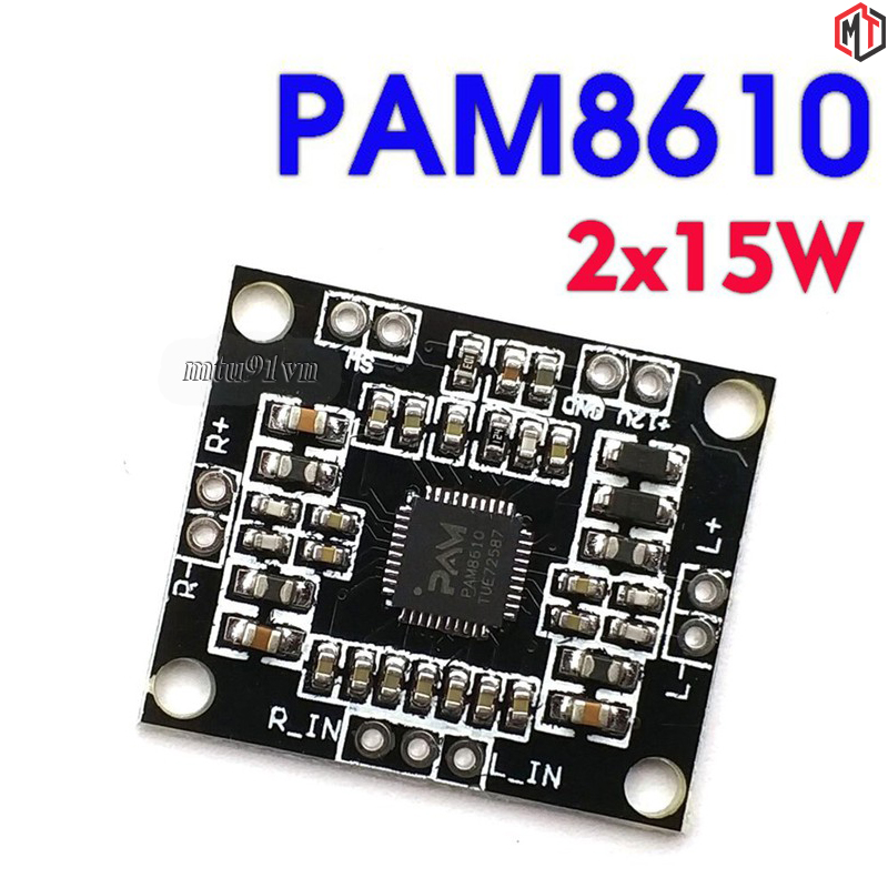 036 mạch khuếch đại âm thanh mini pam8610 2x15w 12v