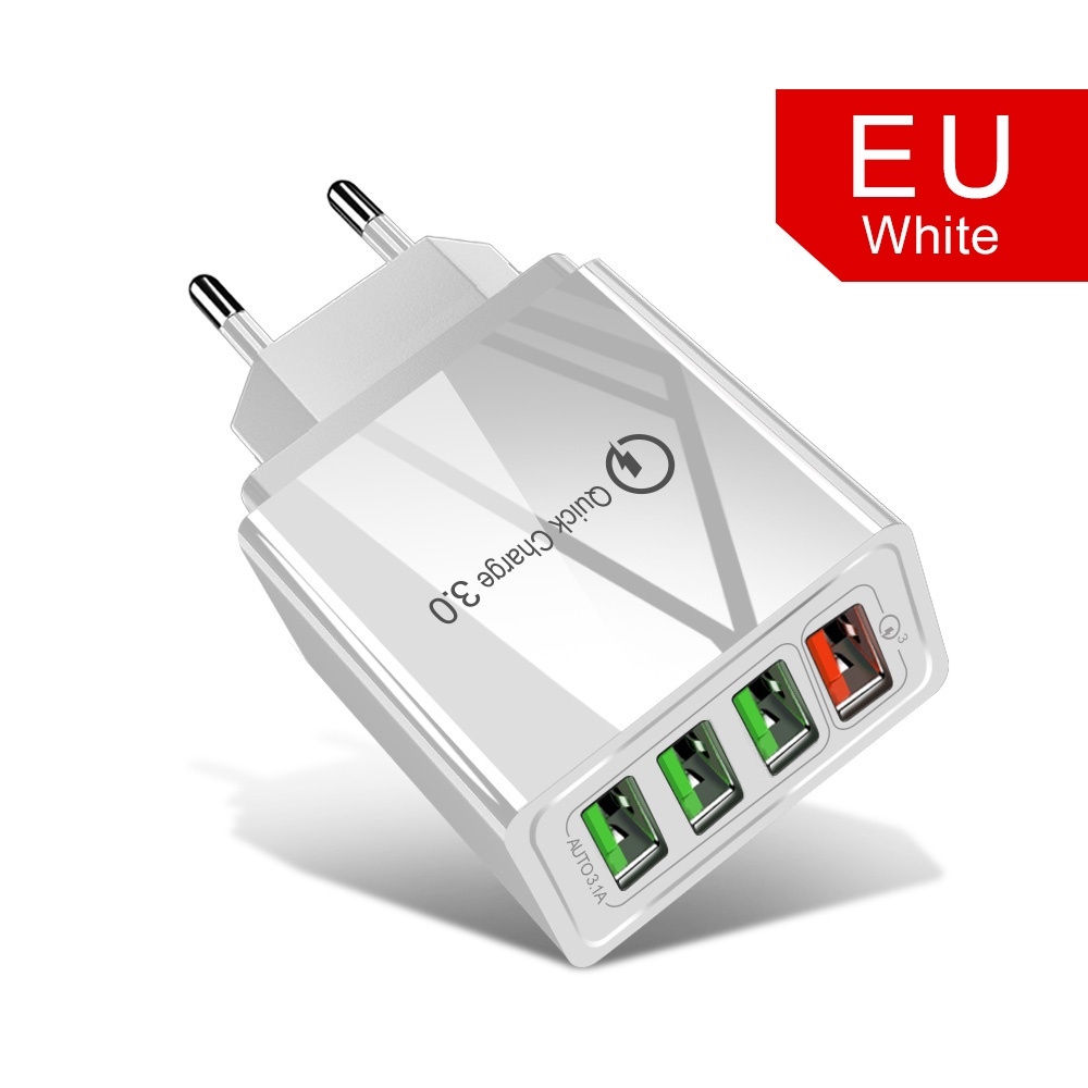 ¤✓ lj8.5 củ sạc nhanh 60w 4 cổng usb 3.0 cho ip samsung qc3.0