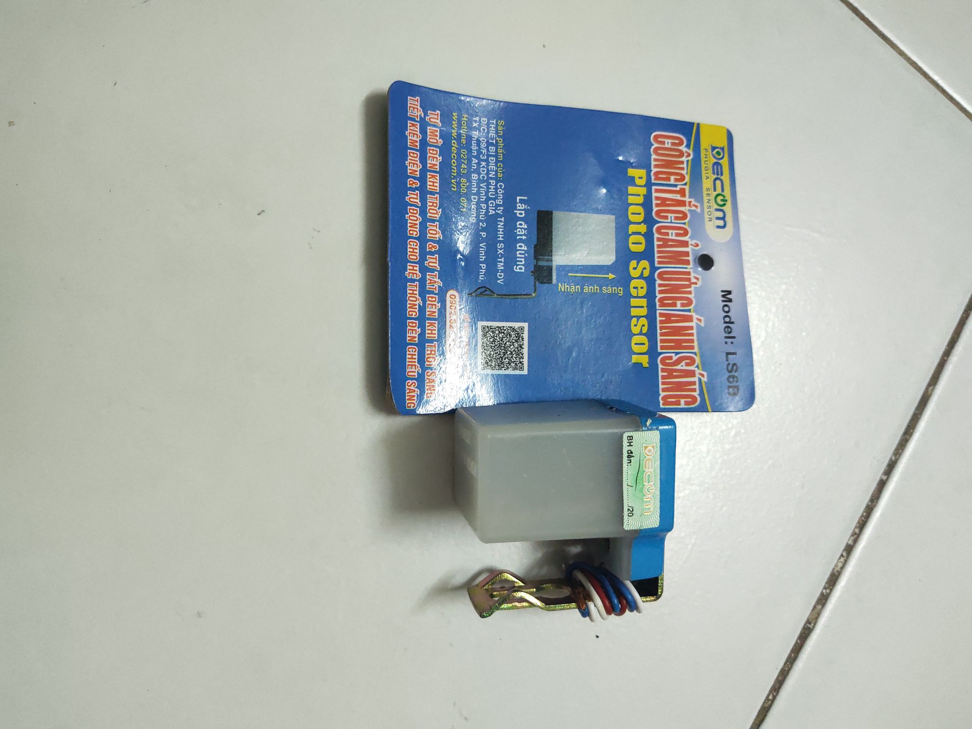 [HCM]Công tắc cảm ứng ánh sáng Decom LS6B