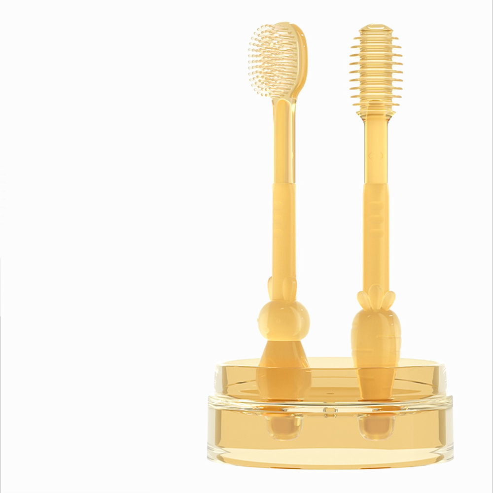 Set rơ lưỡi và bàn chải đánh răng silicon cho bé từ 0 - 18 tháng