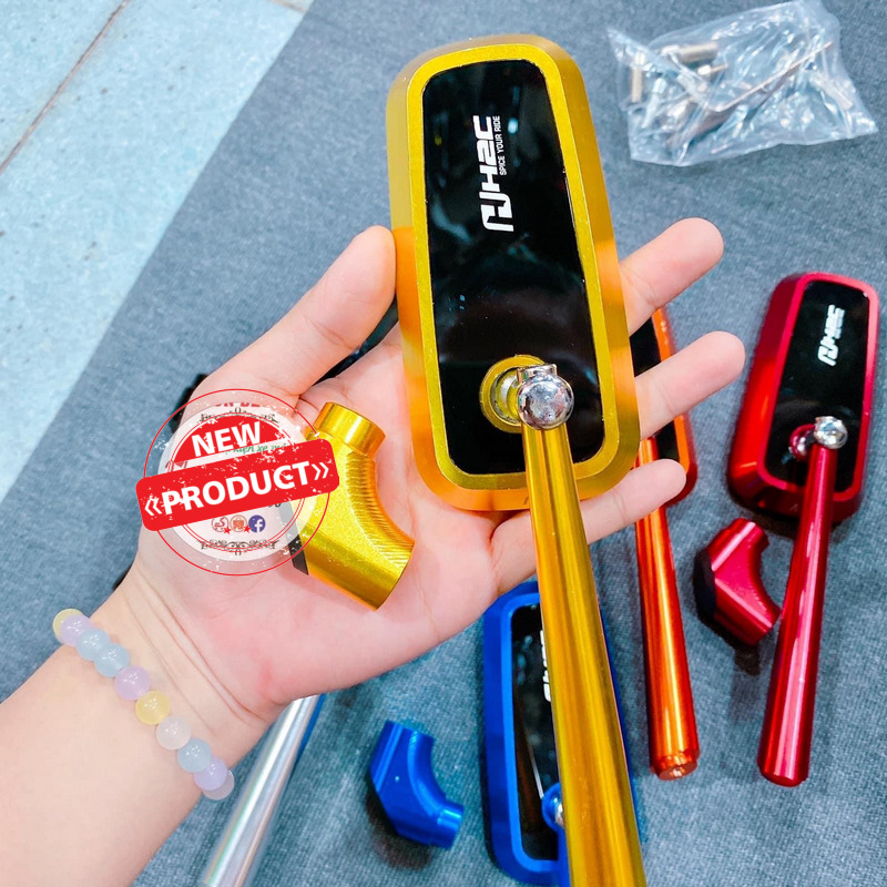 [ 1 CÂY TRÁI ]KIẾNG CHIẾU HẬU H2C NHÔM CNC CHÂN 10 LY NHIỀU MÀU GẮN ĐƯỢC TẤT CẢ LOẠI XE MÁY HONDA, YAMAHA, SUZUKI...GƯƠNG CHIẾU HẬU H2C