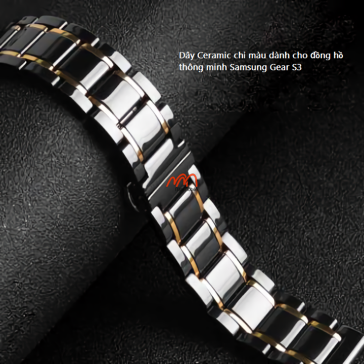 Dây Ceramic chỉ màu Samsung Gear S3