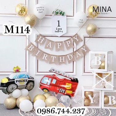 Set Bóng Trang Trí Sinh Nhật Cho Bé Yêu Y Hình