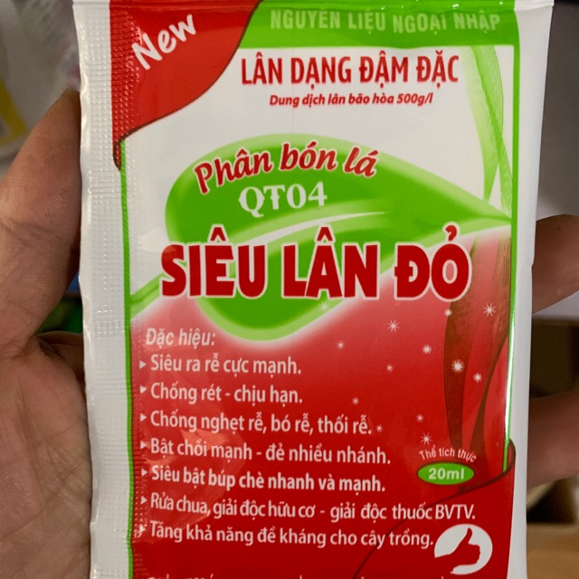 Siêu lân đỏ cho hoa gói 20ml