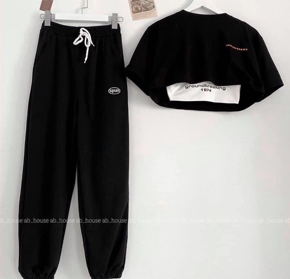 Set thể thao năng động hot hit set áo quần bo ống