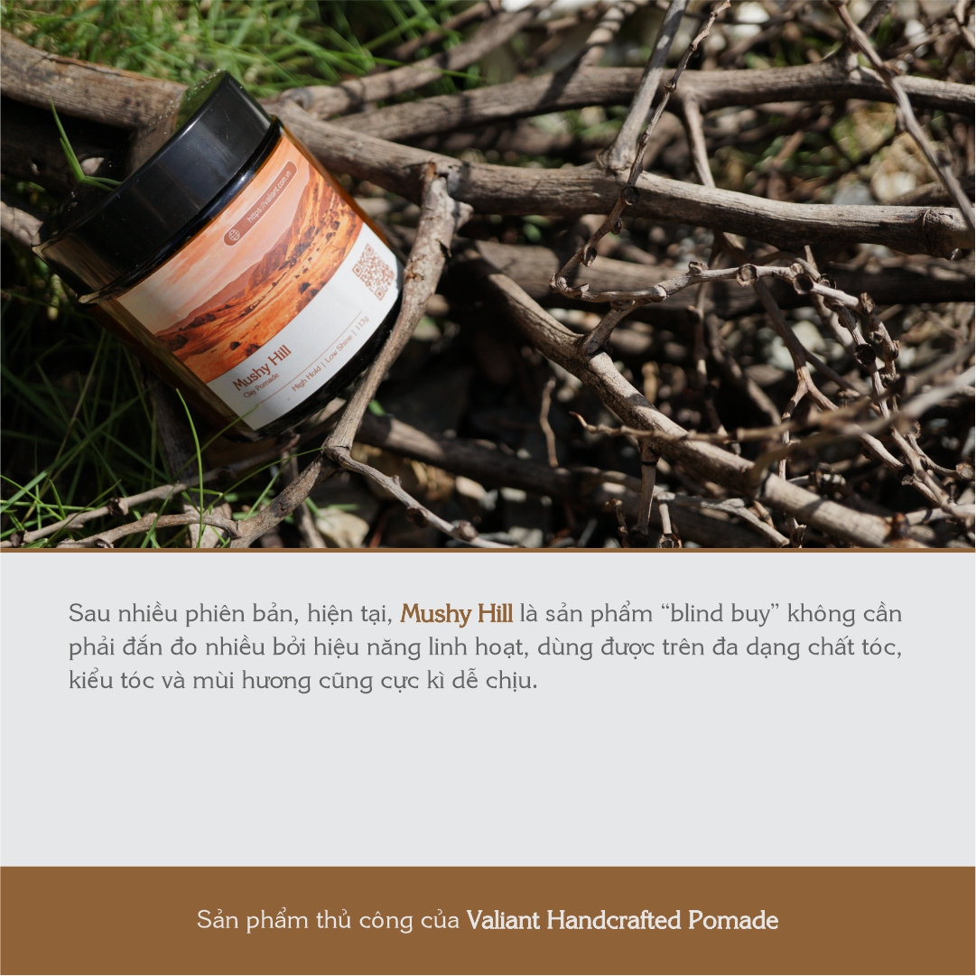 Sáp vuốt tóc Valiant - Mushy Hill - Clay Pomade - 113g