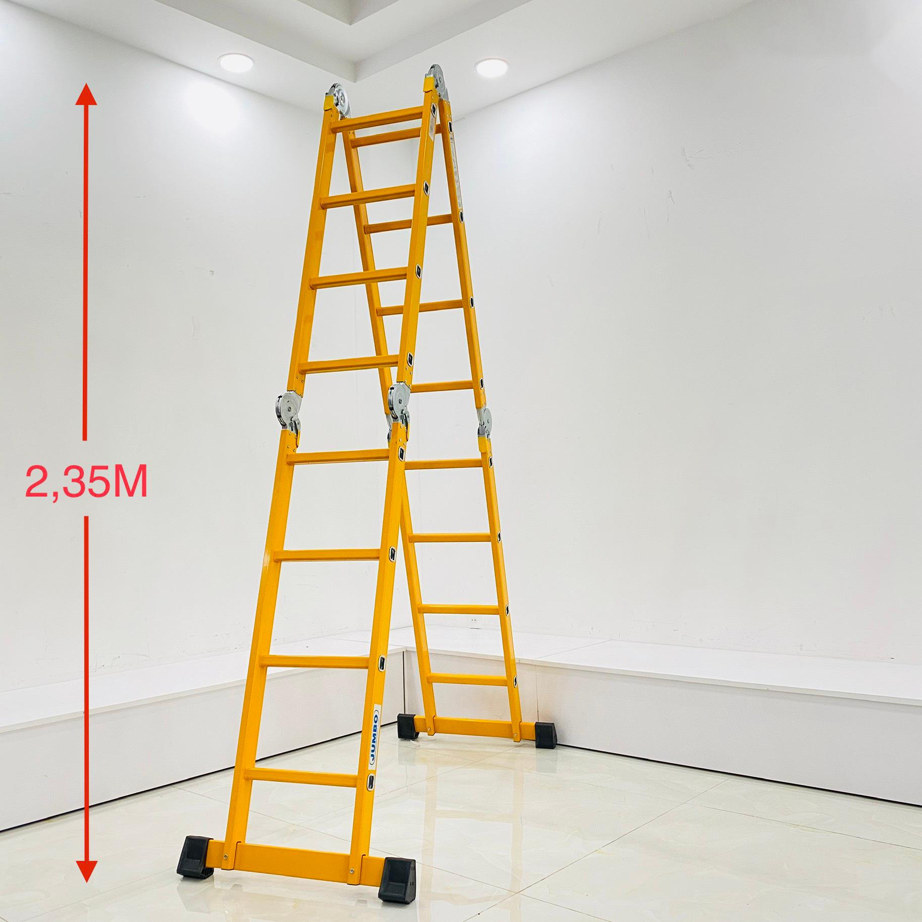 Thang nhôm gấp 4 đoạn JUMBO B304