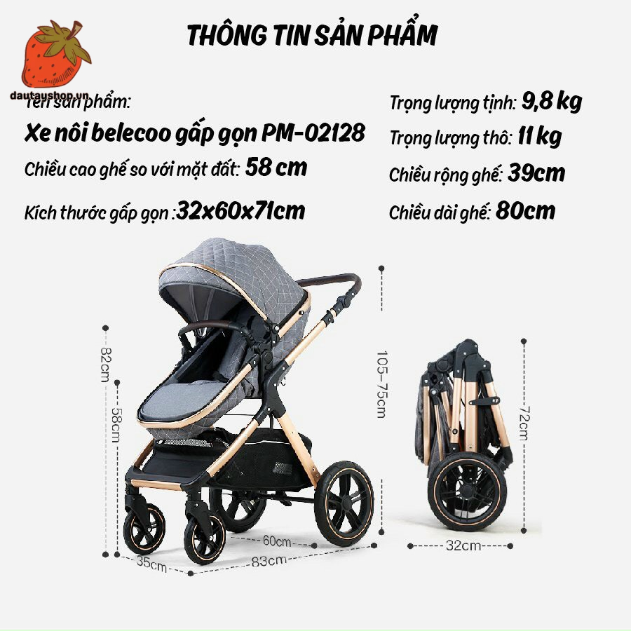 Xe nôi 2 chiều Belecoo PM - 0292