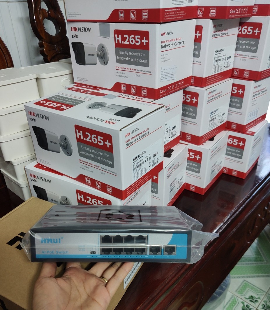 Switch POE Hrui 8 Port HR901-AF-82N