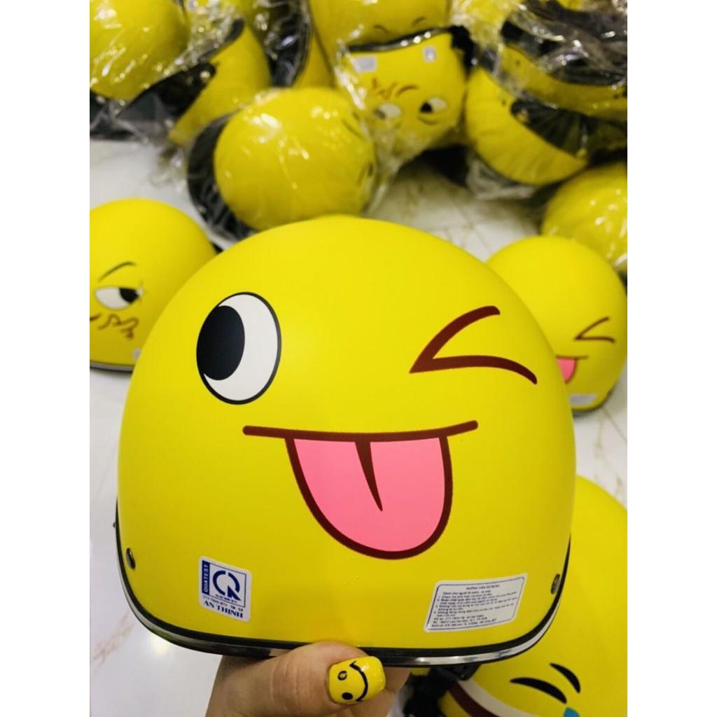 NÓN Bảo Hiểm Icon cảm xúc Emoji VÀNG