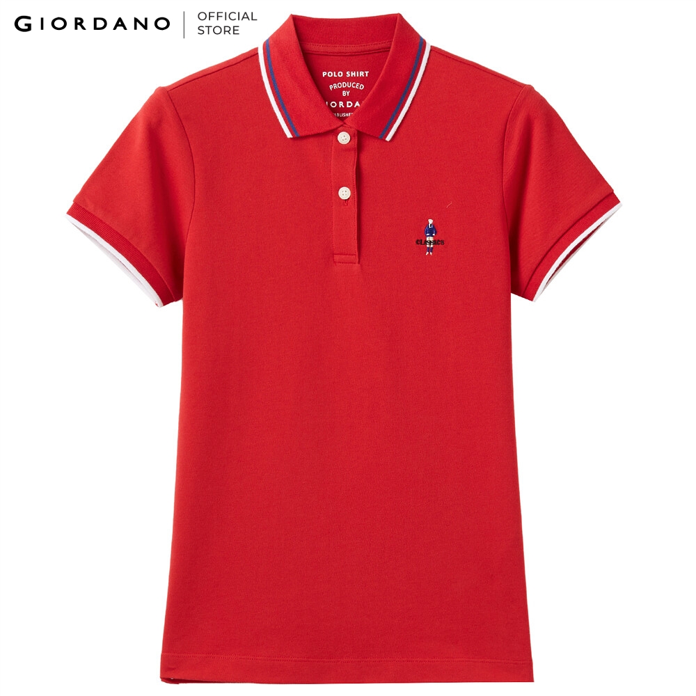 GIORDANO Áo Thun Nữ Có Cổ Classics Polo 05319260