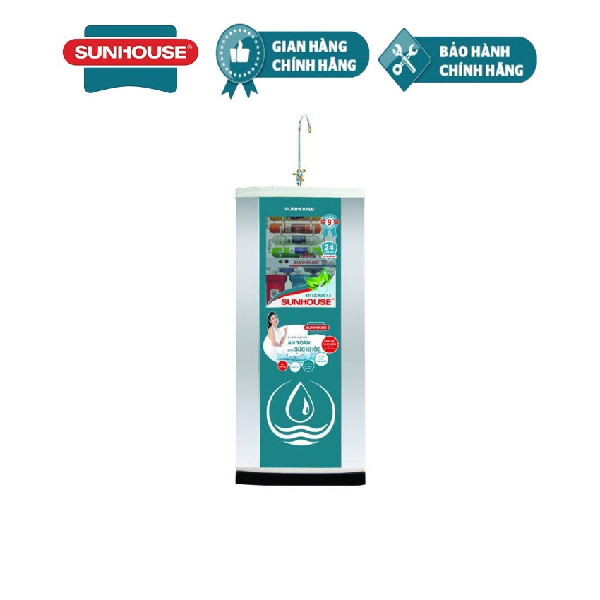 [Trả góp 0%]Máy lọc nước R.O 9 lõi Sunhouse SHR8839K