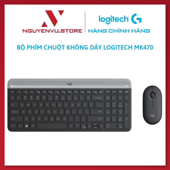 Logitech Wireless Keyboard mouse mk470slim-authentic