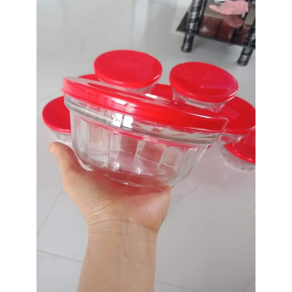 Thố thủy tinh cao cấp có nắp Nescafe