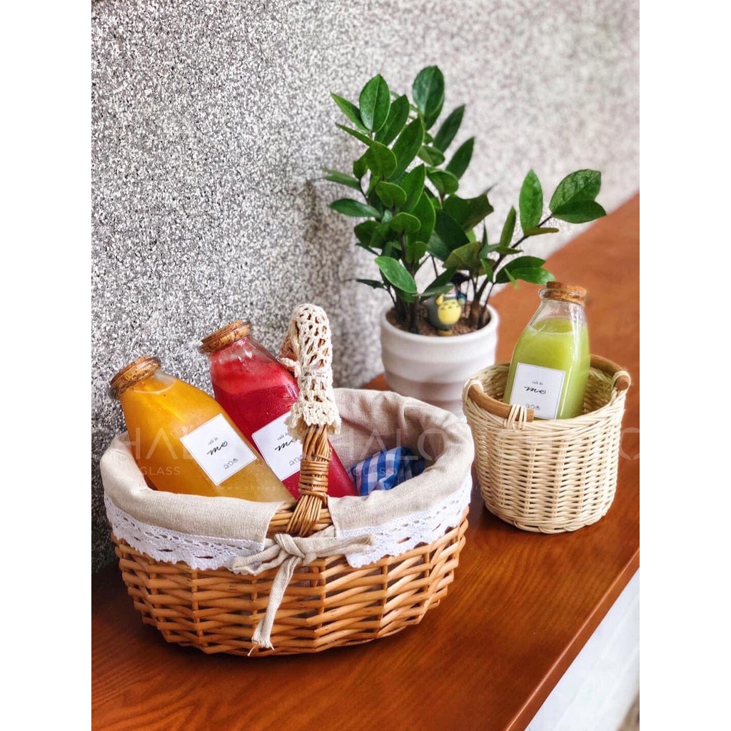 CHAI THUỶ TINH NẮP GỖ 350ML DÁNG VUÔNG,CHAI THUỶ TINH ĐỰNG NƯỚC ÉP, CHAI ĐỰNG SỮA, CHAI ĐỰNG NƯỚC ĐA NĂNG