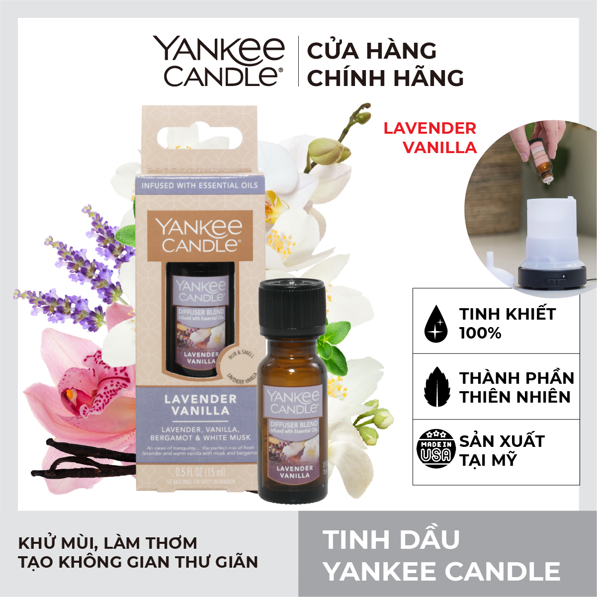 Tinh dầu Yankee Candle - Lavender Vanilla (15ml)