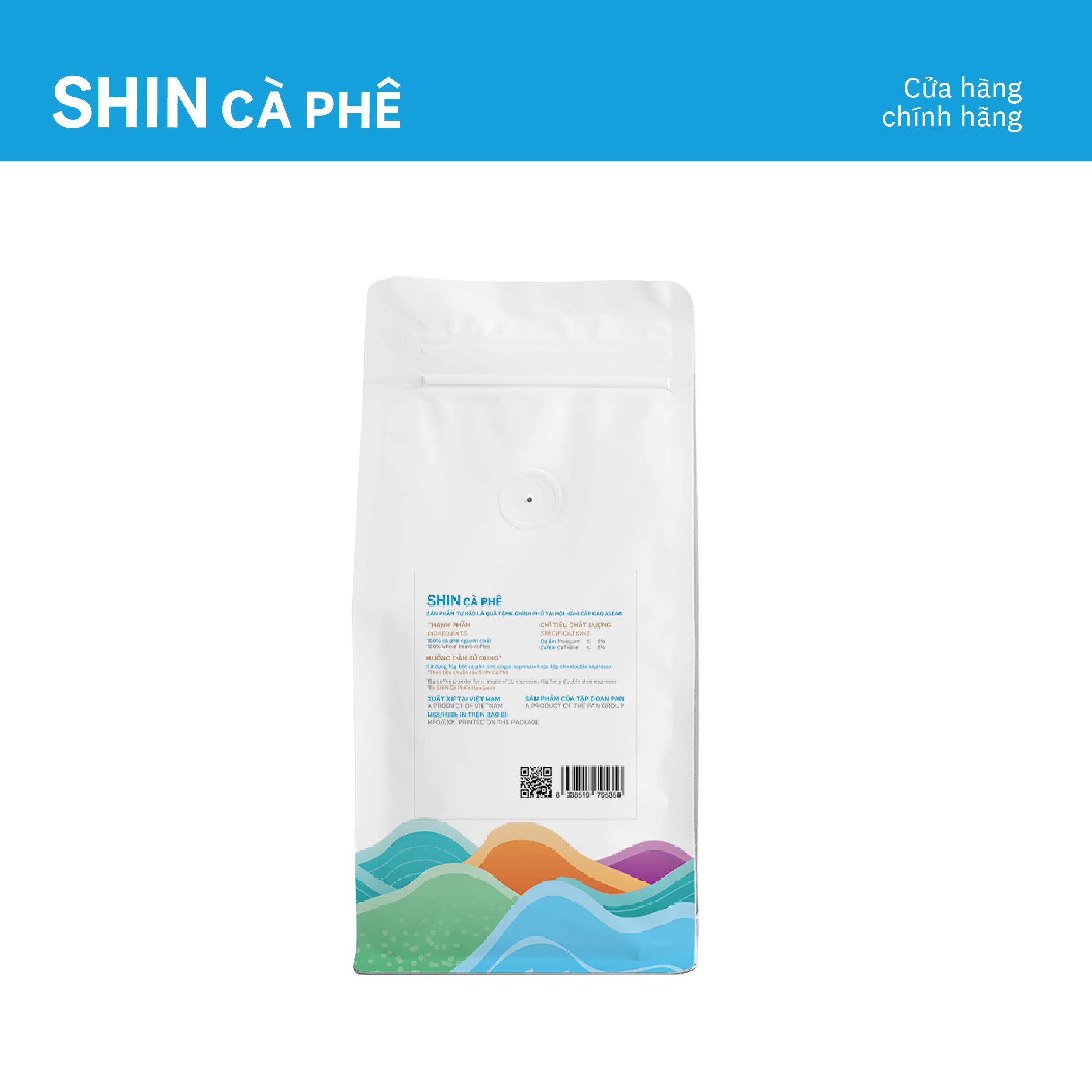Cà phê Espresso Khe Sanh Blend - SHIN Cà Phê - Cà phê đặc sản pha máy - Gói 250g