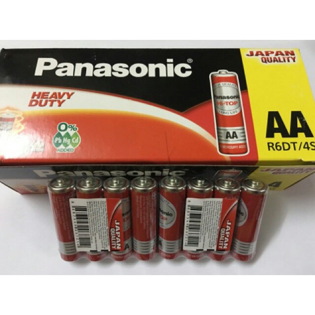[Màu đỏ] 16 viên Pin tiểu 2A Panasonic. 1 vỉ 4 viên. 4 vỉ 16 viên pin.