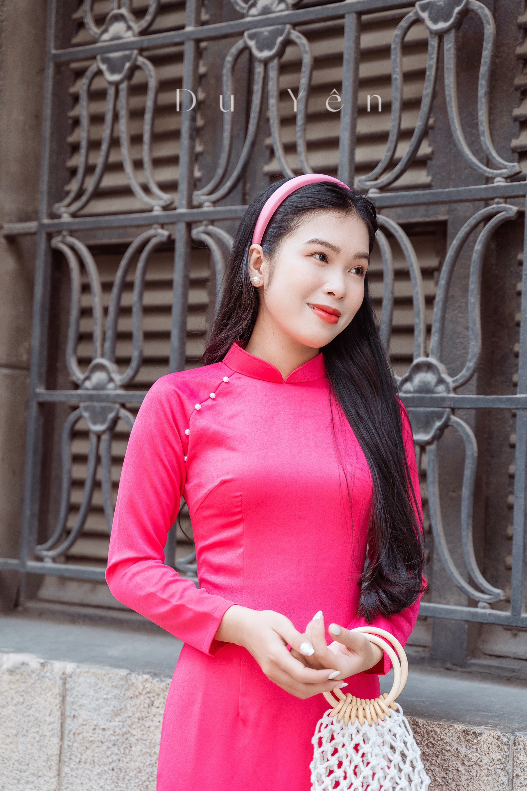 Áo Dài Cách Tân Lụa Tây Thi , Áo Dài Thụy Hồng Sen (Áo Dài Thiết Kế Du Yên)