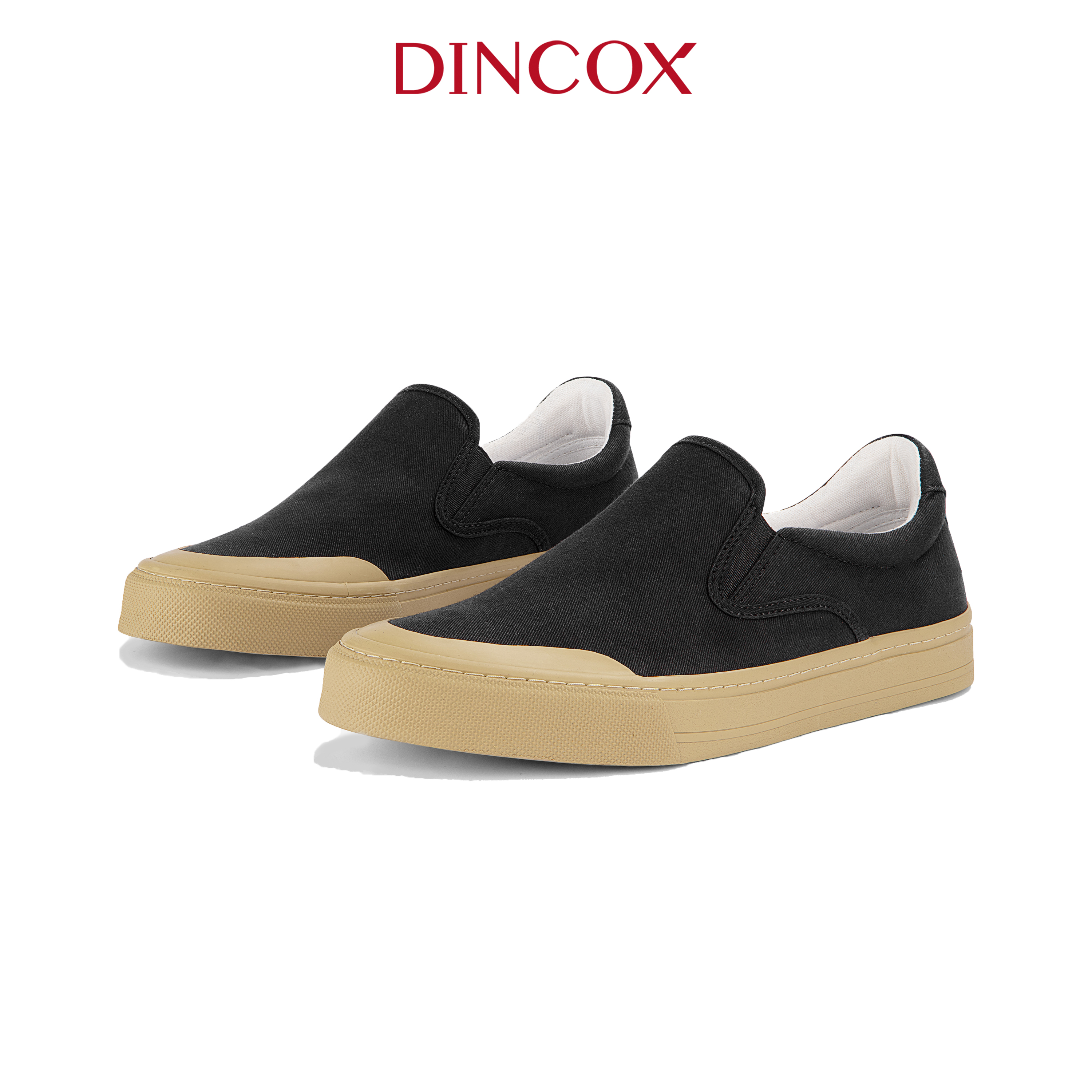 Giày Lười Sneaker Da Nam DINCOX DC20 Black Đơn Giản, Lịch Lãm Dincox