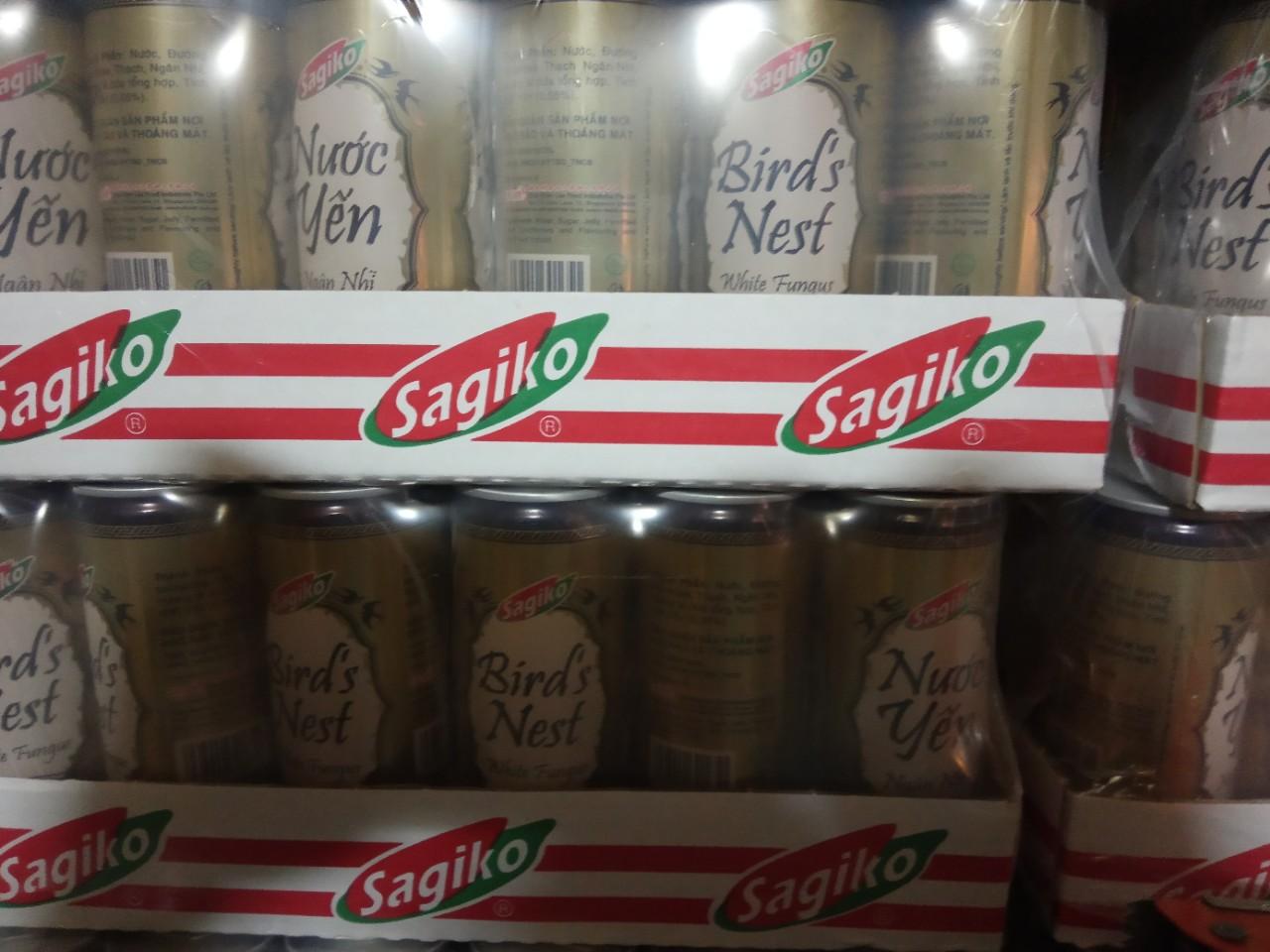 [HCM]Nước yến ngân nhĩ Sagiko lon 250ml x 24
