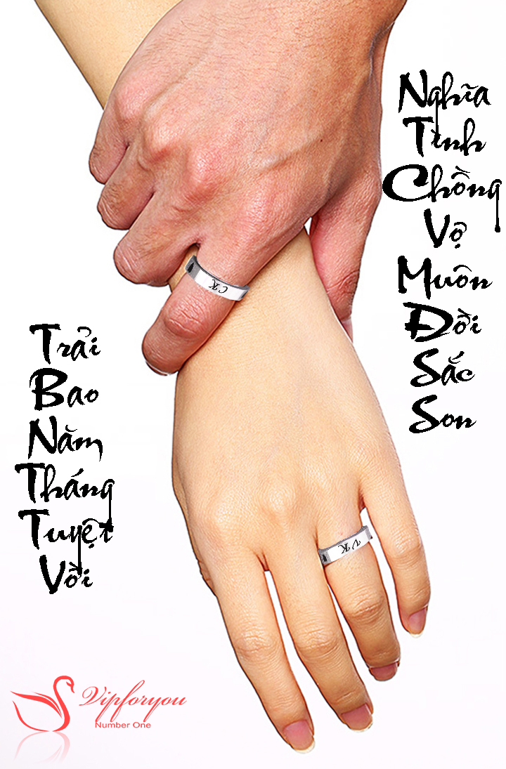 Nhẫn cặp đôi VK-CK  ĐẸP  & Ý NGHĨA - số lượng 02 chiếc