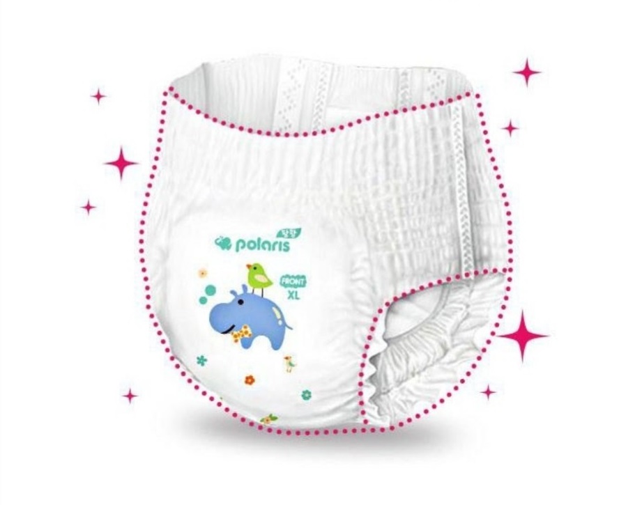 Bỉm/ tã quần Polaris nội địa Hàn Quốc thấm hút nhanh, chống tràn cho bé đủ size L24, XL22, XXL20, 3XL18