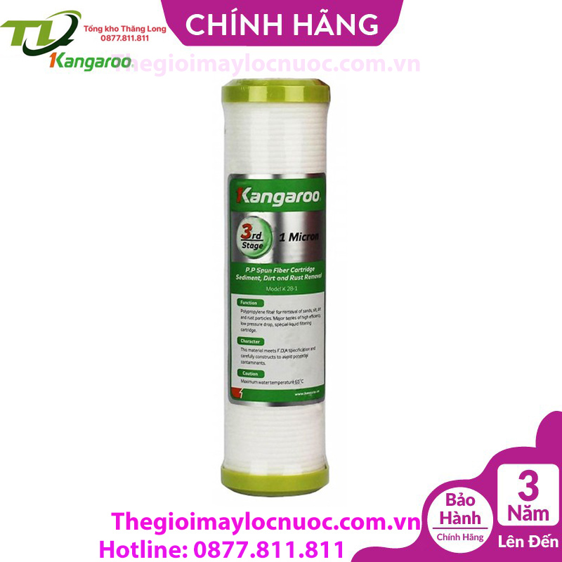 Bộ lõi lọc nước kangaroo số 123