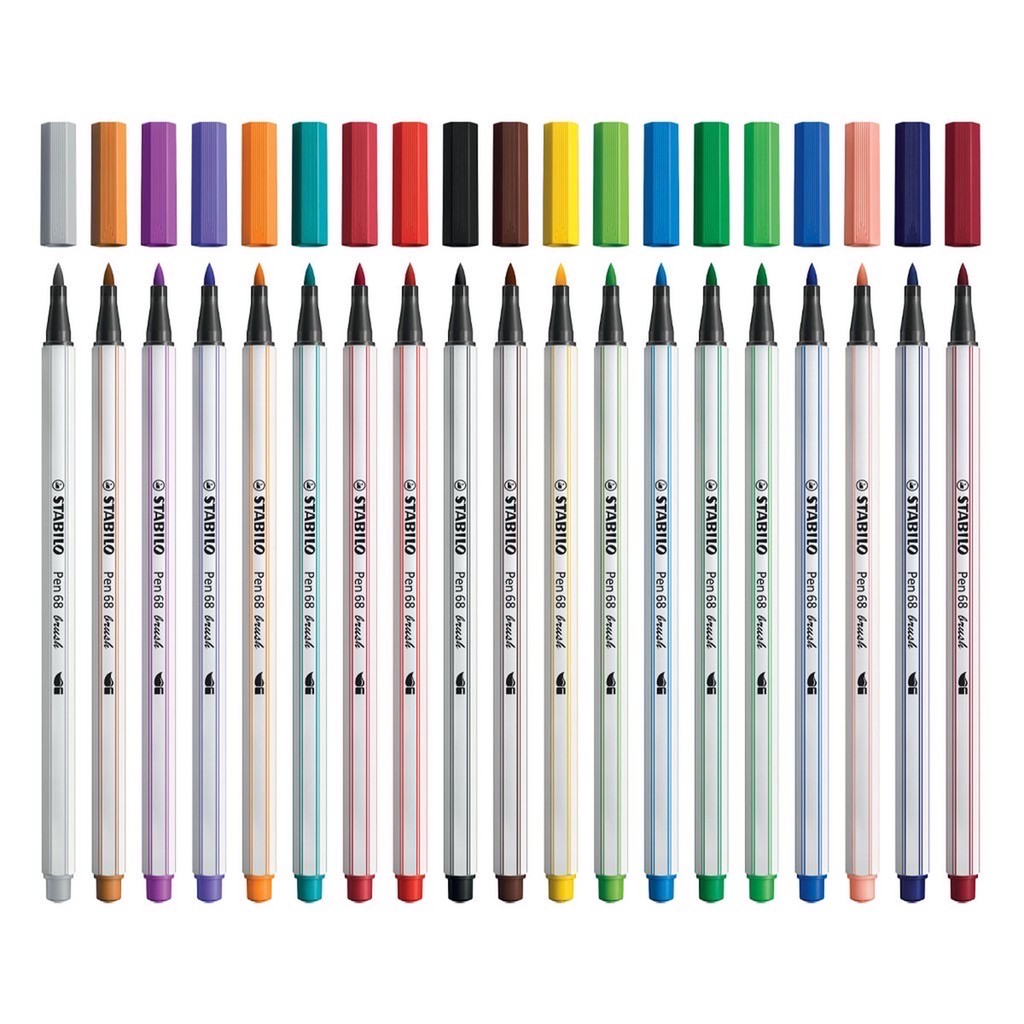 Bút lông Stabilo pen 68 brush luyện calligraphy