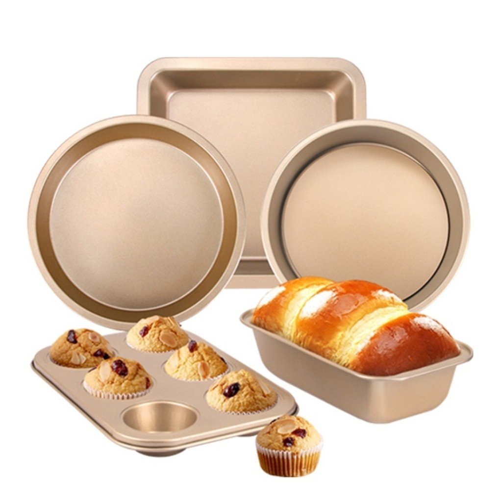 Khuôn Làm Bánh Cao Cấp Chống Dính,Khuôn Nướng Bánh Cupcake, Pizza, Bánh Mì Bằng Thép Carbon An Toàn