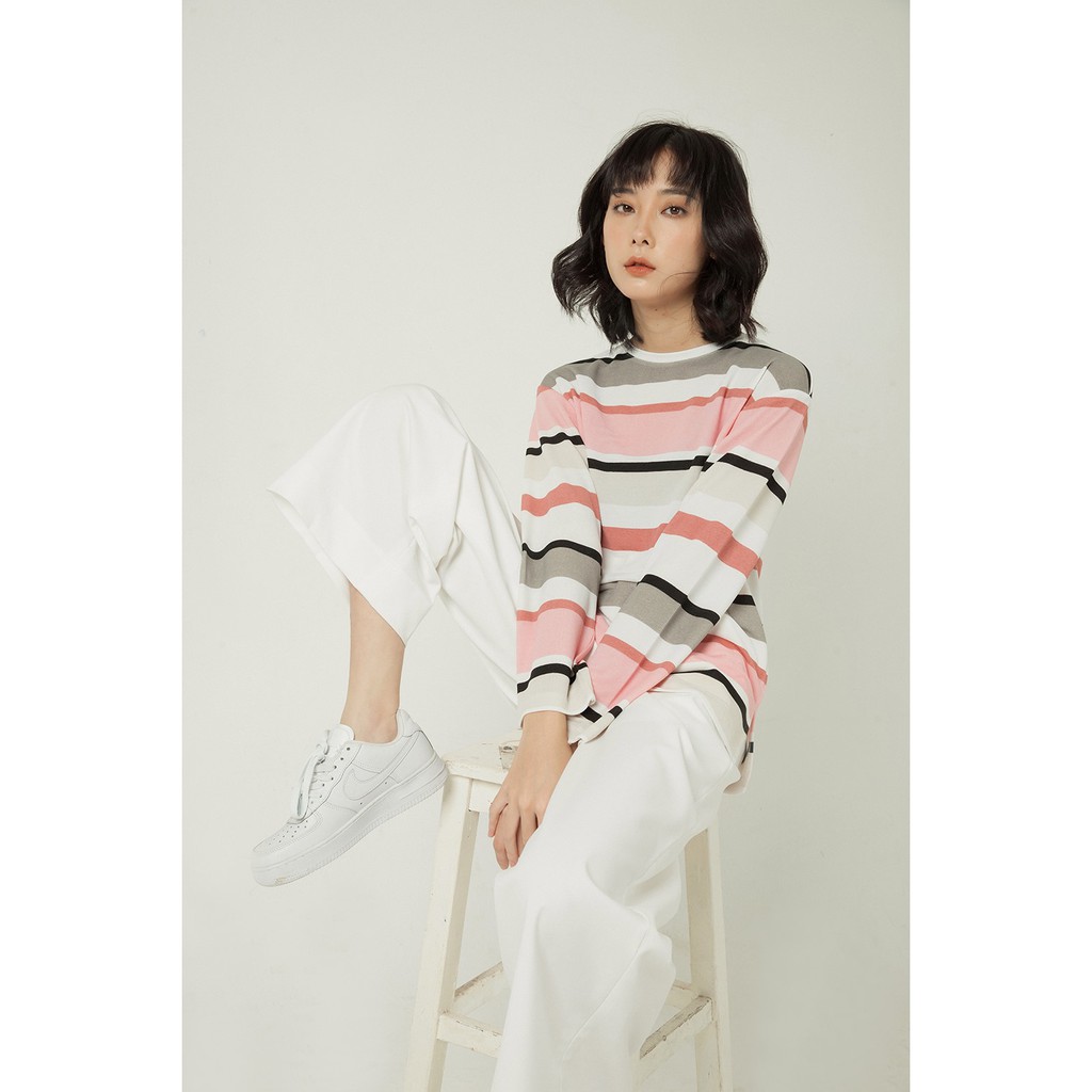 Áo Thun Sweater Kẻ Ngang [Madelen]