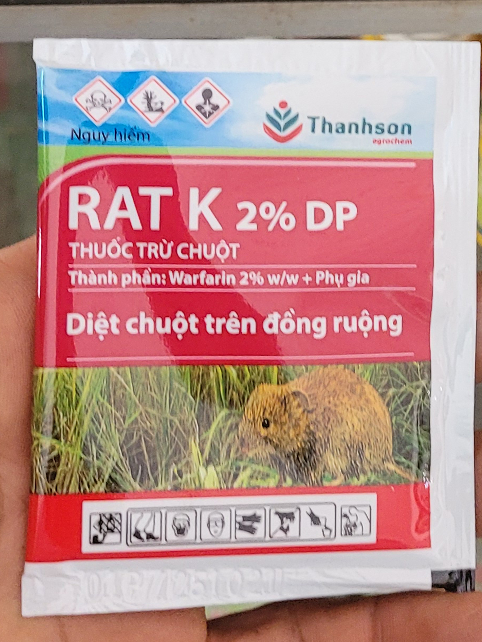 Thuốc trừ chuột Rat K 2% DP - 10gr/gói