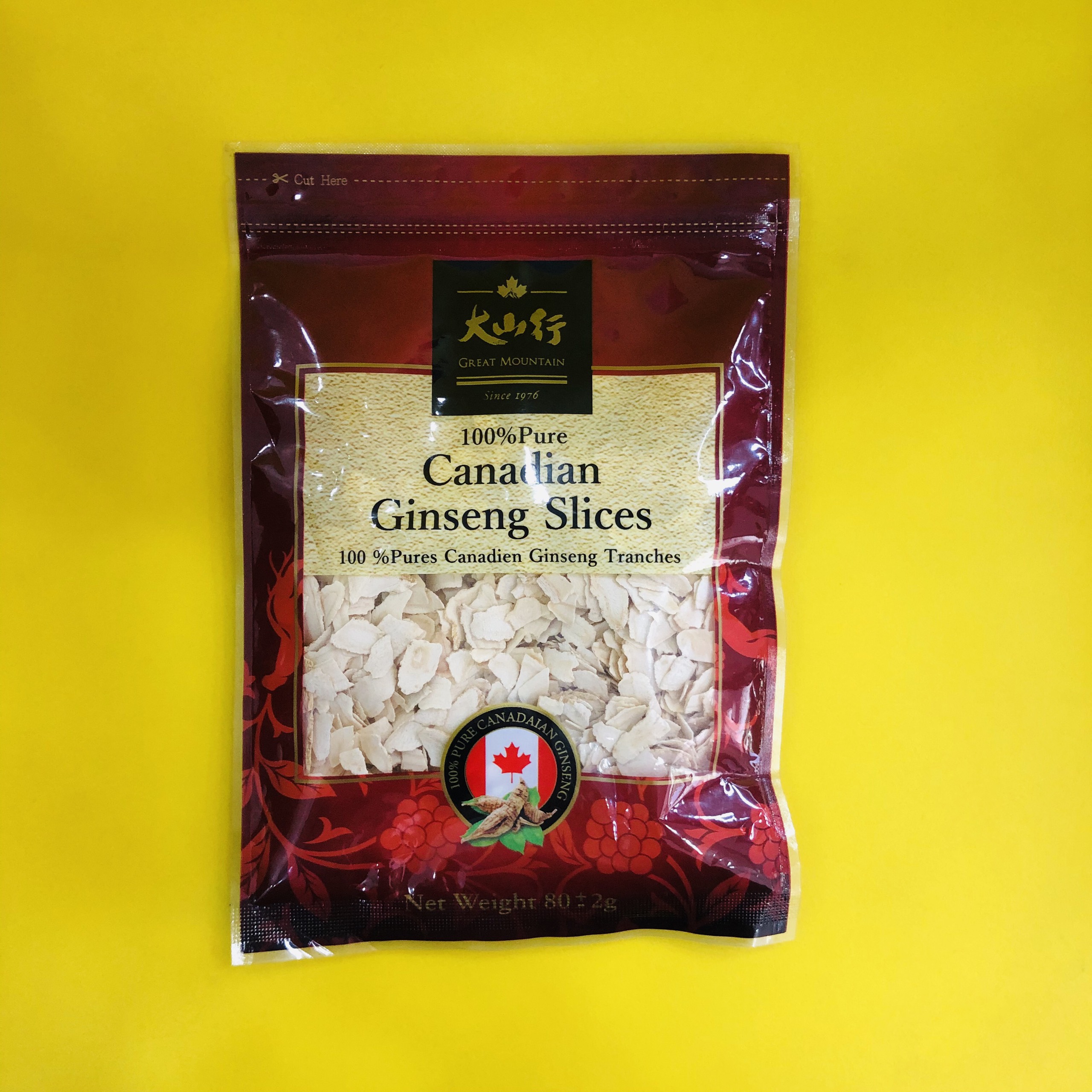 [HCM]Nhân Sâm Thái Lát Canada Great Mountain 80gr/ Túi Canada