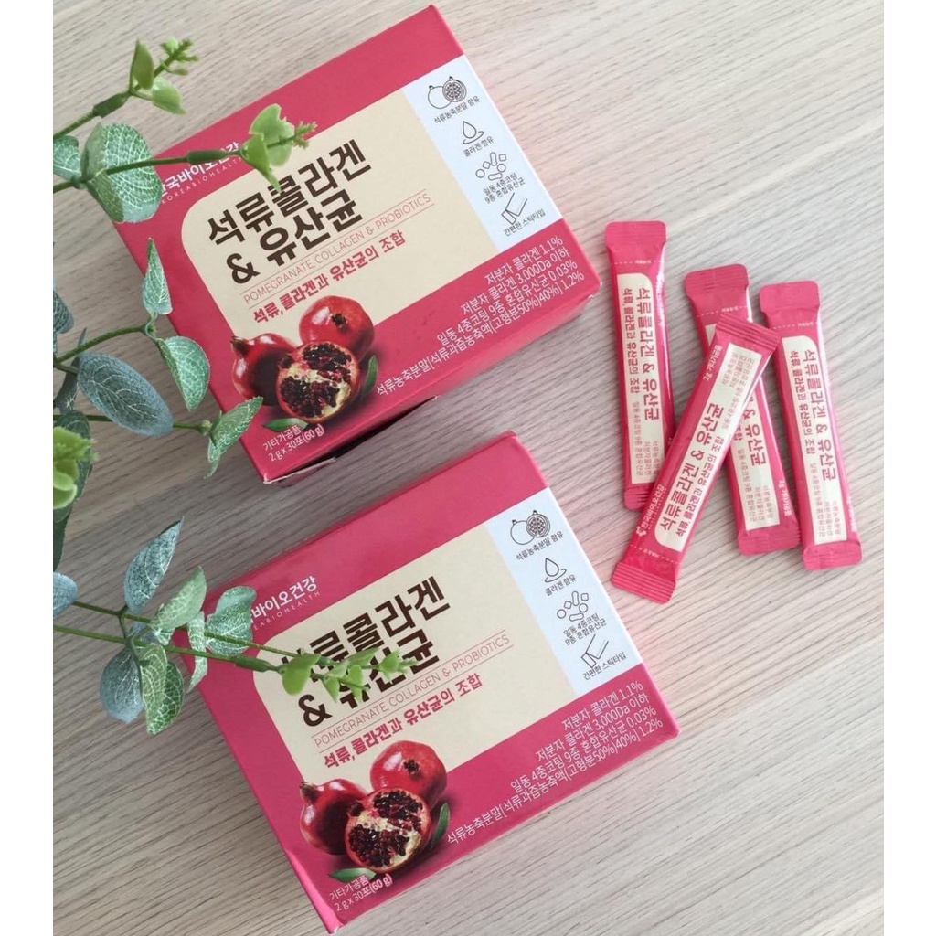 Bột Collagen Lựu Đỏ Bio Cell Hàn Quốc VIKO Korea