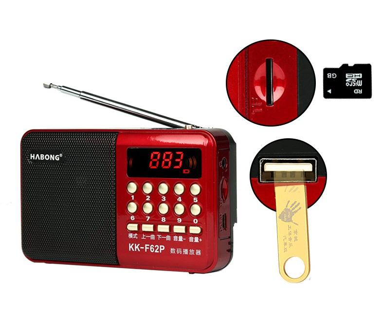 Máy nghe nhạc, mini MP3 FM radio kk-62