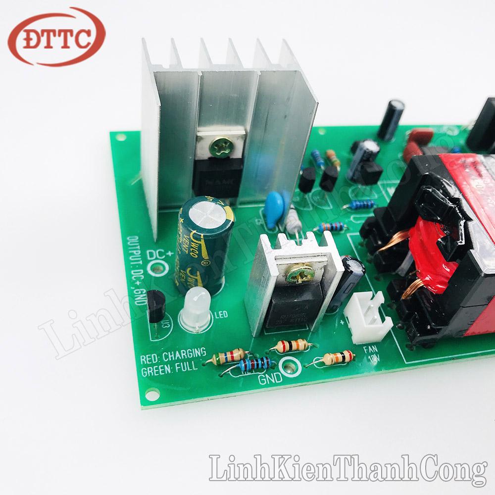 Mạch Sạc Acquy 12V 6A Sạc Acquy 0-80Ah (Mẫu Cải Tiến)
